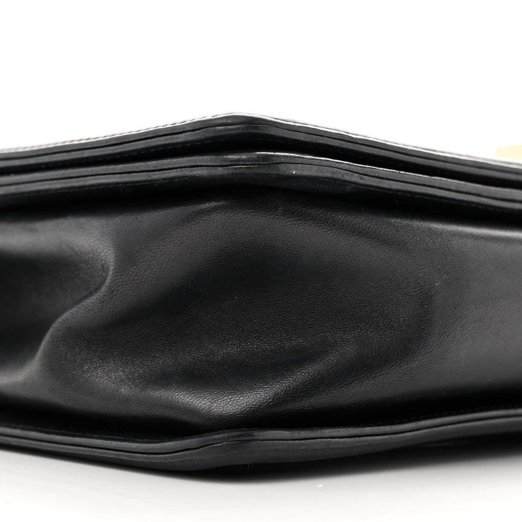 Lambskin Quilted New Medium Boy Flap Black