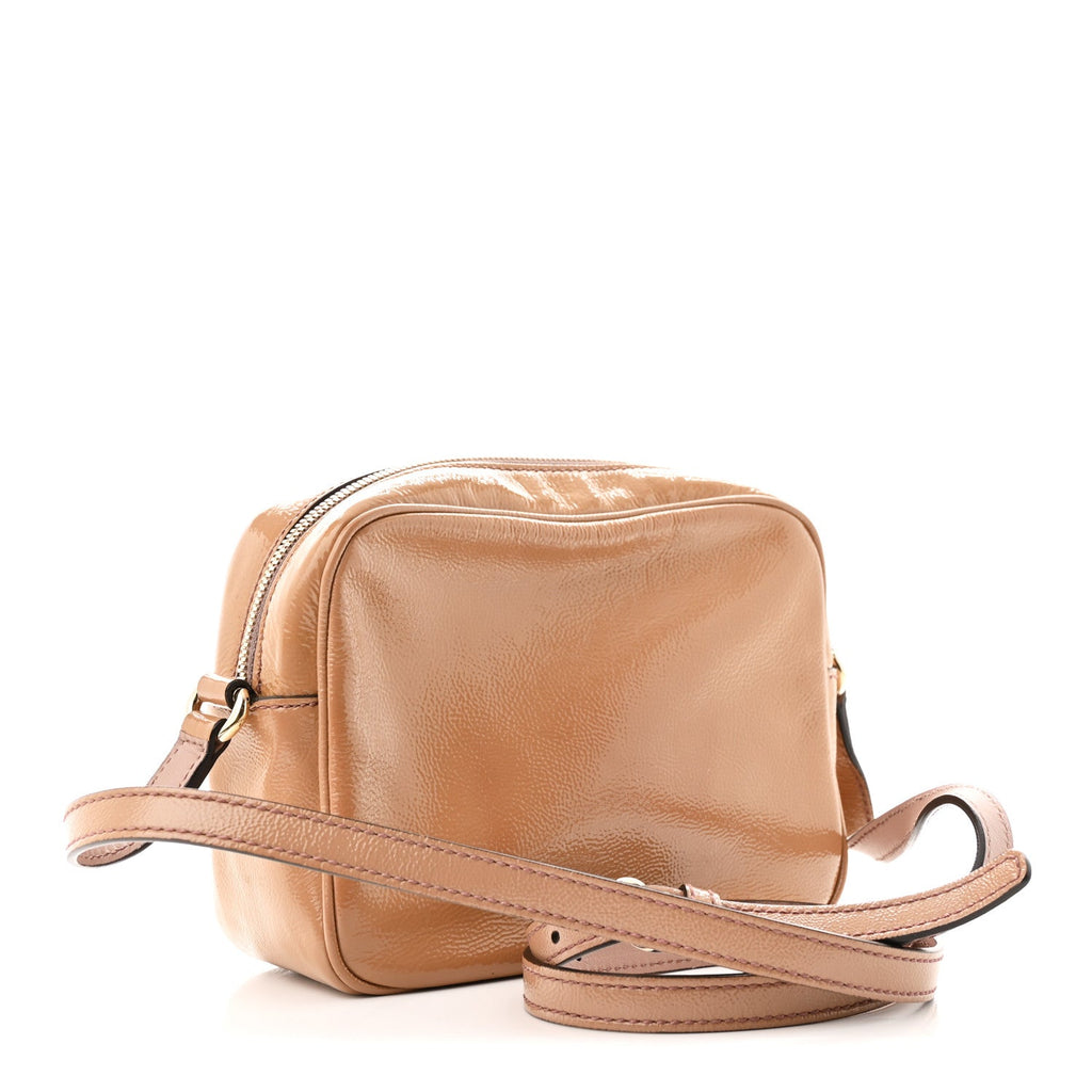 Vernice Naplack Small Soho Disco Bag Dark Cipria