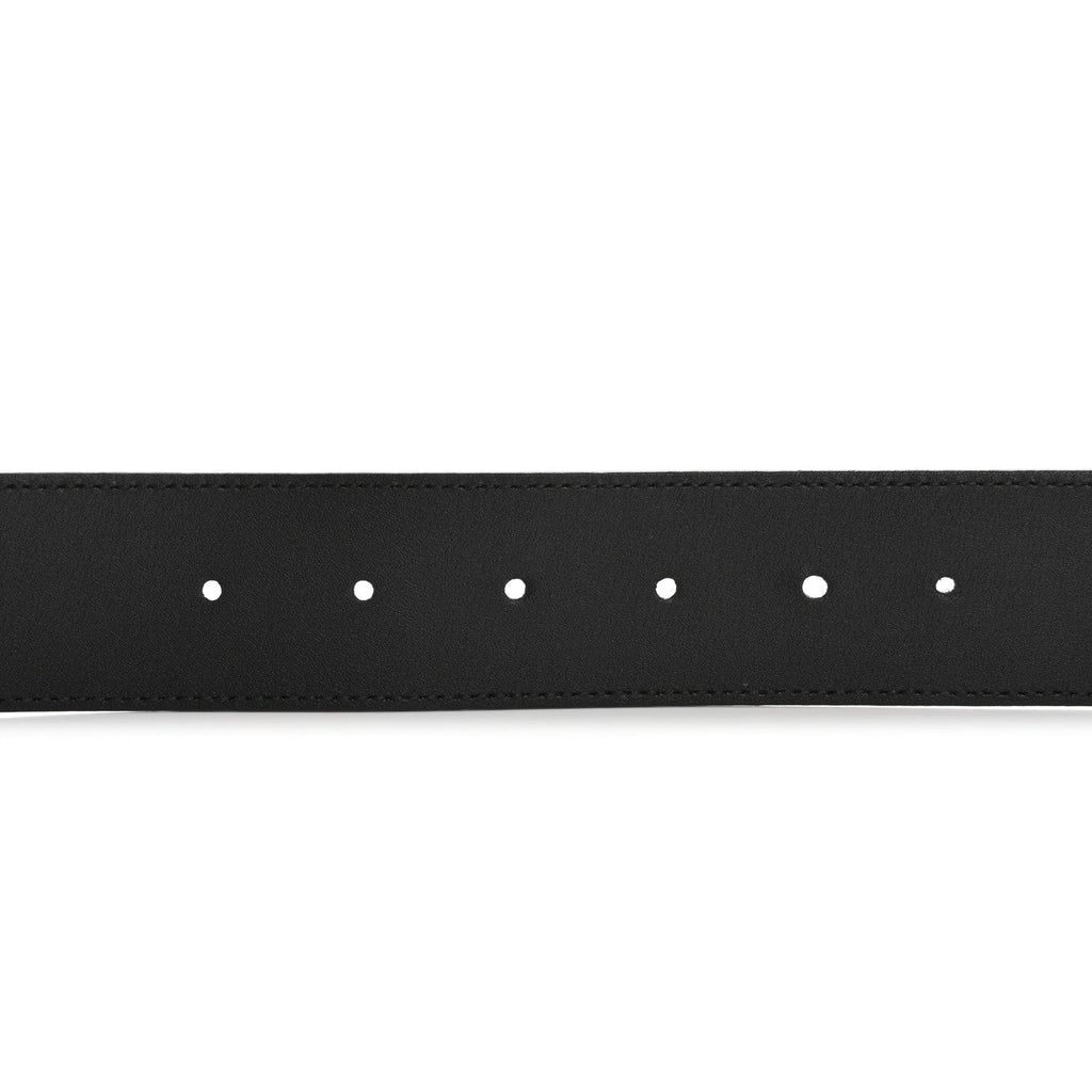 Moon Calfskin Pearl Double G 40mm Belt 70 28 Black Cream