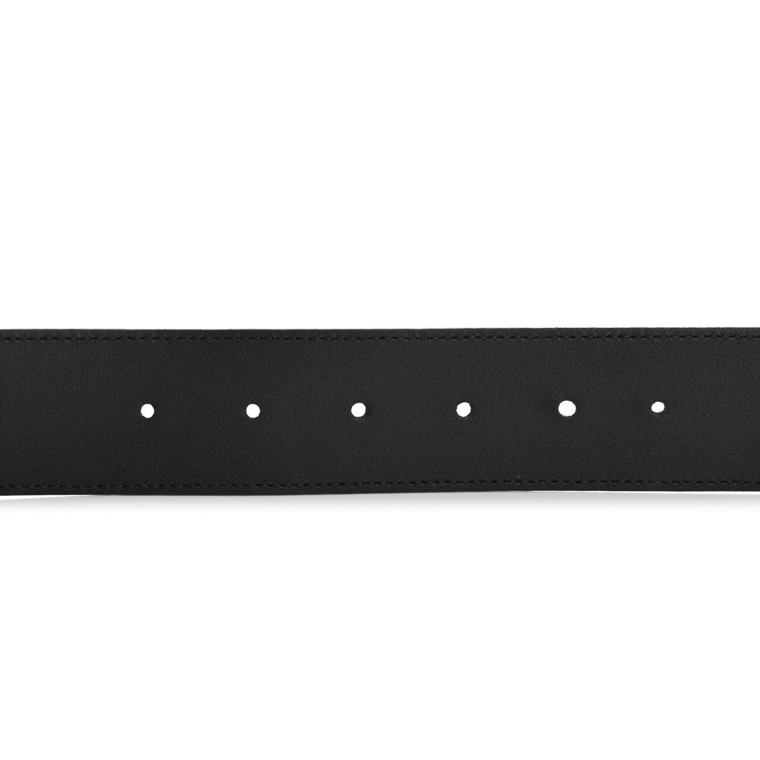 Moon Calfskin Pearl Double G 40mm Belt 70 28 Black Cream