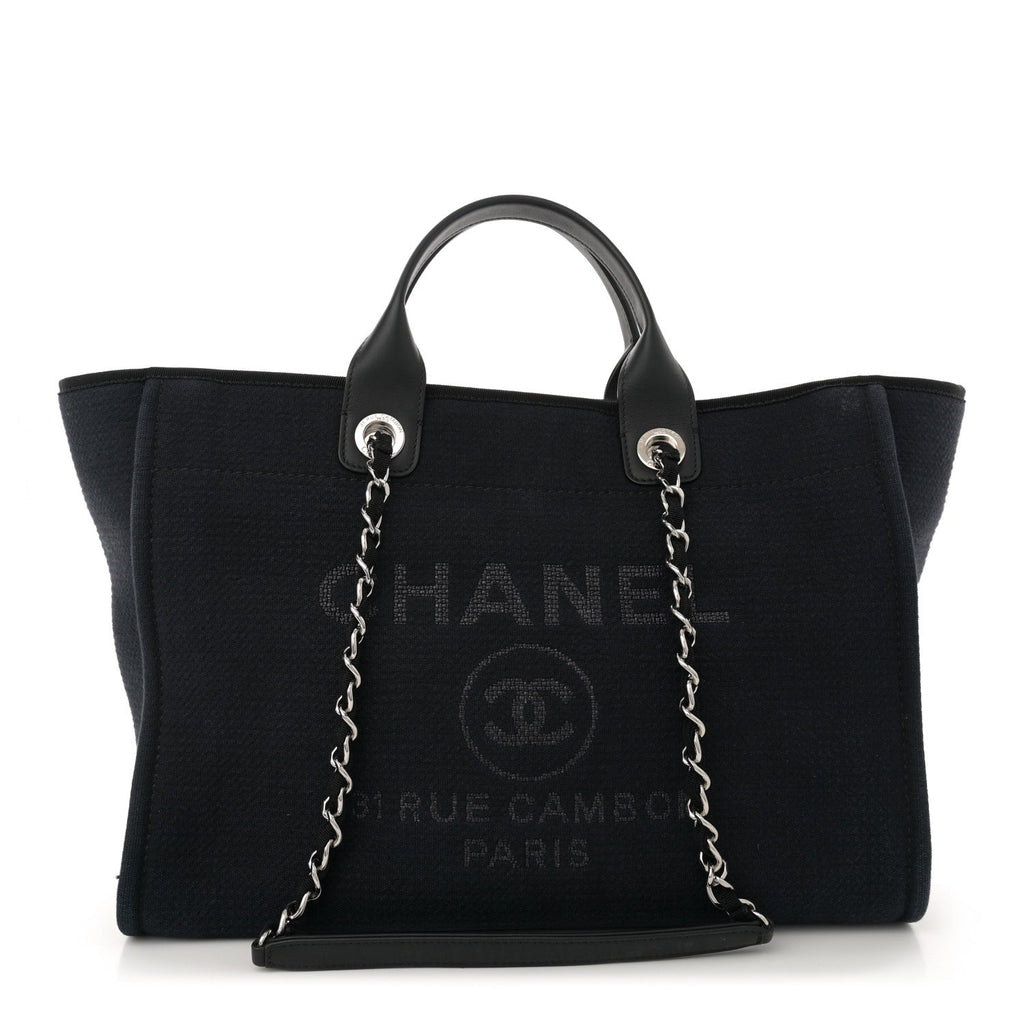 Mixed Fibers Medium Deauville Tote Dark Blue