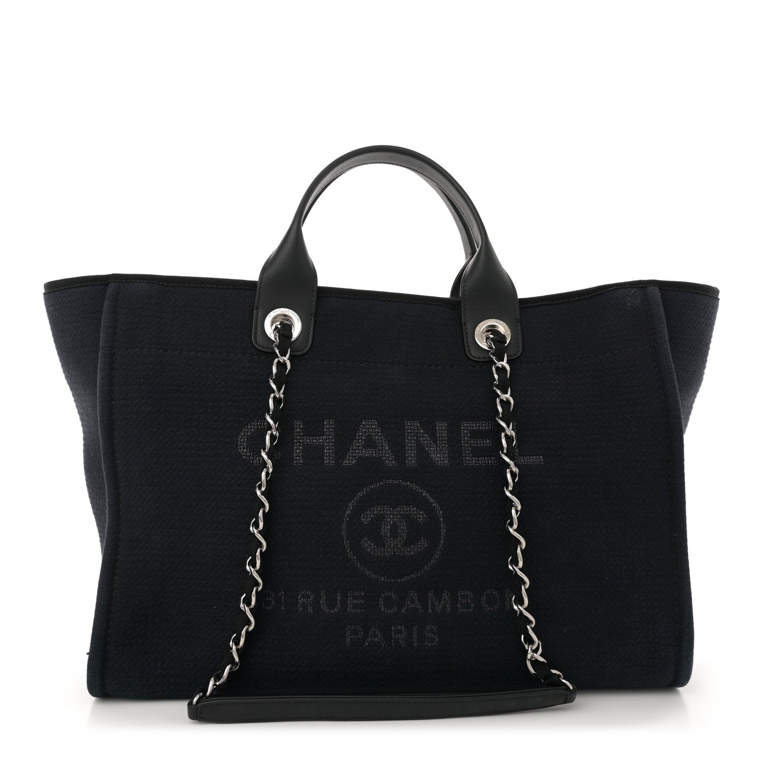 Mixed Fibers Medium Deauville Tote Dark Blue