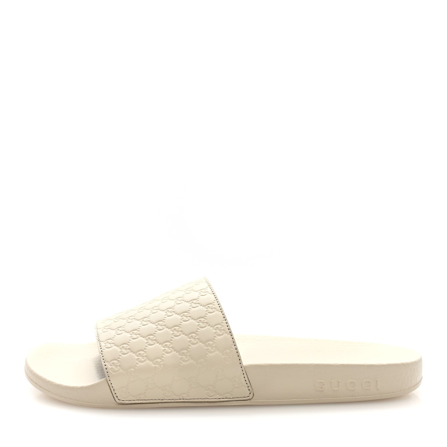 Microguccissima Slide Sandals 39 Ivory