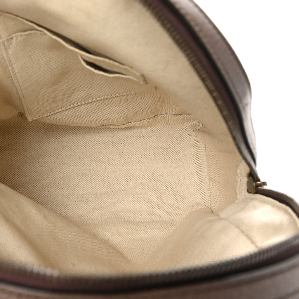 GG Supreme Monogram Calfskin Web Small Ophidia Day BackpacK Beige Ebony New Acero