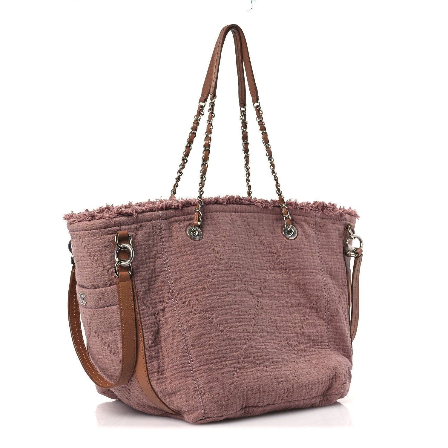 Canvas Small Double Face Shopping Tote Pink