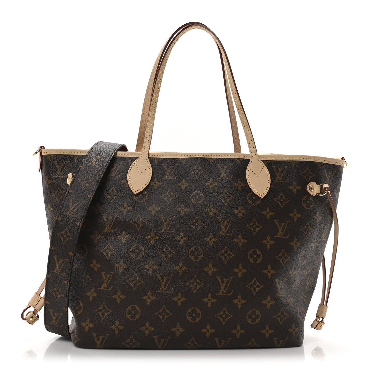 Monogram Inside Out Neverfull Bandouliere MM Rouge Sari