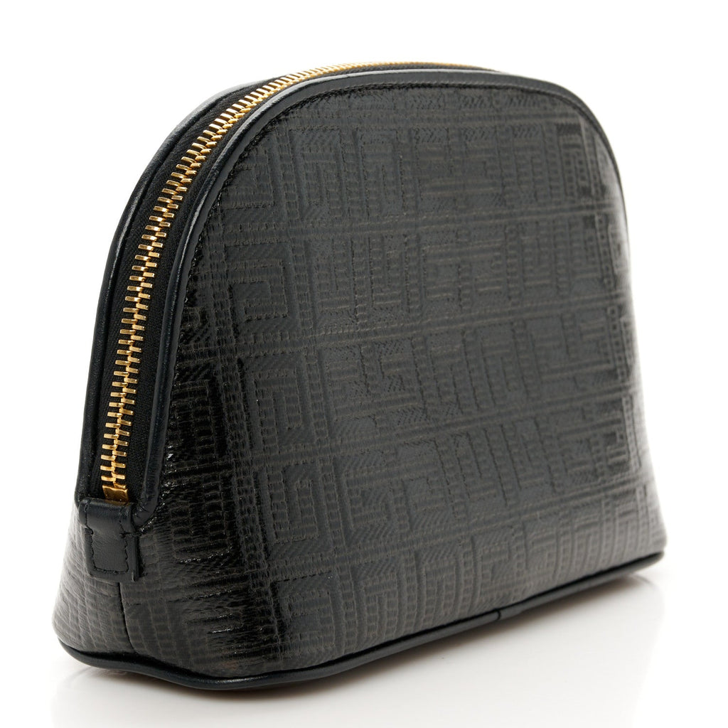Coated Canvas Logo 4G Embossed Cosmetic Pouch Black