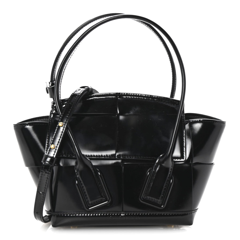 Patent Maxi Intrecciato Mini Arco Black