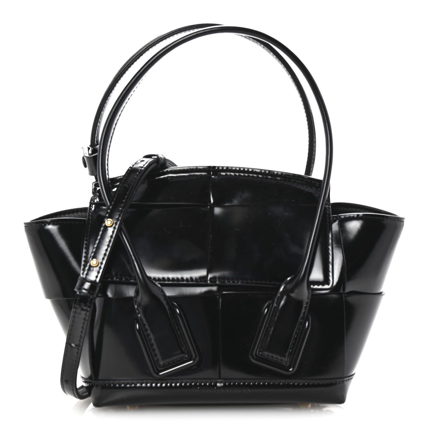 Patent Maxi Intrecciato Mini Arco Black