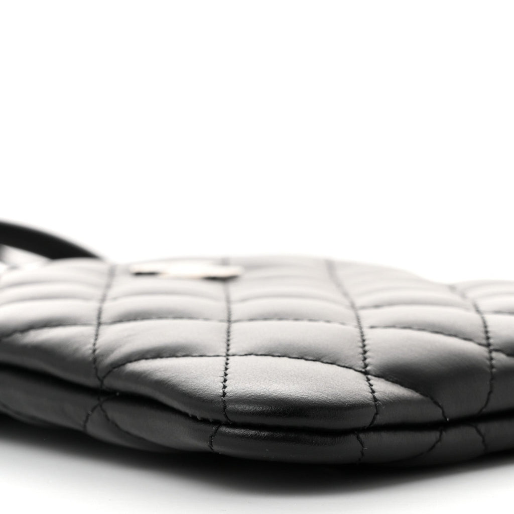 Lambskin Quilted Uniform Crossbody Bag Black