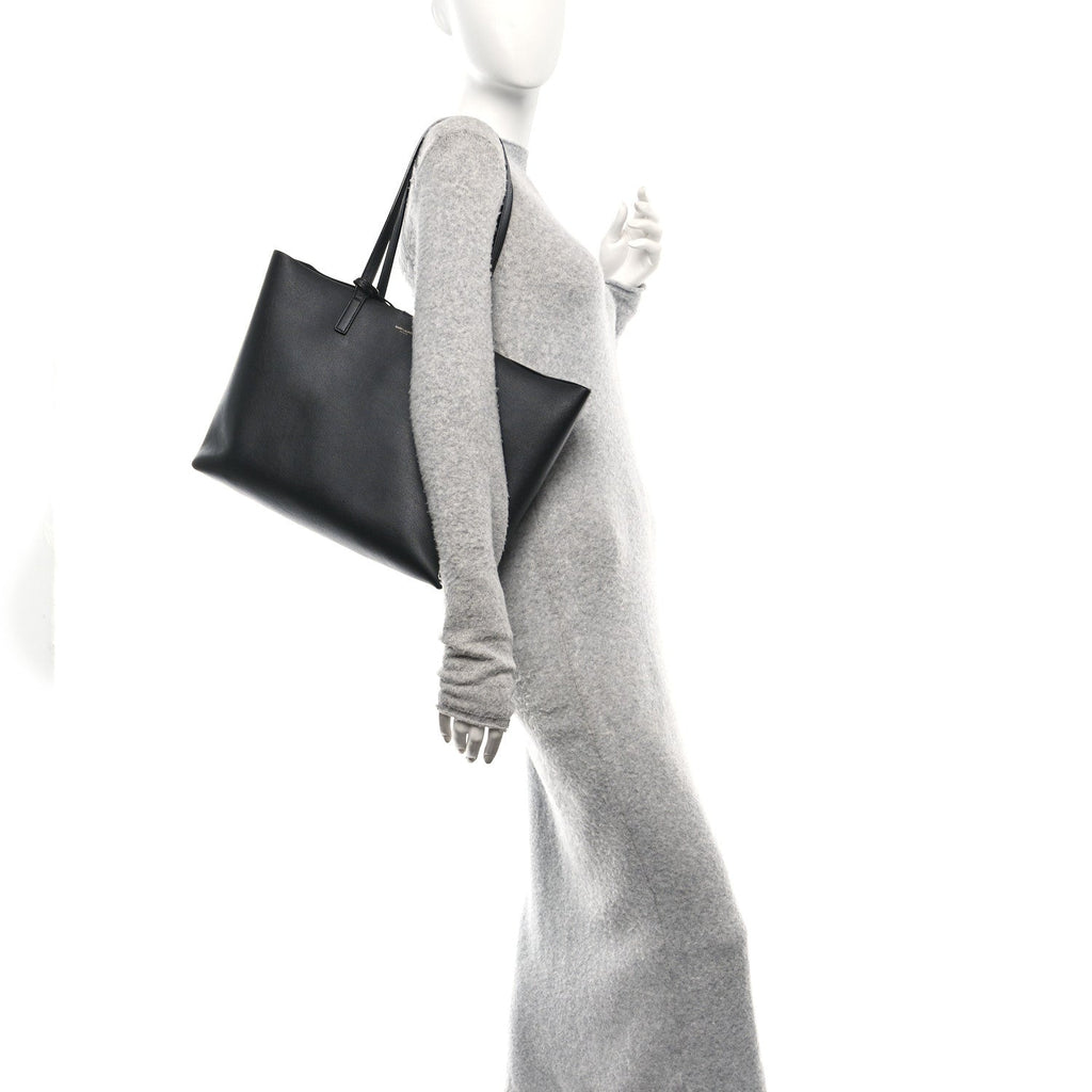 Calfskin Large Shopping Tote Black
