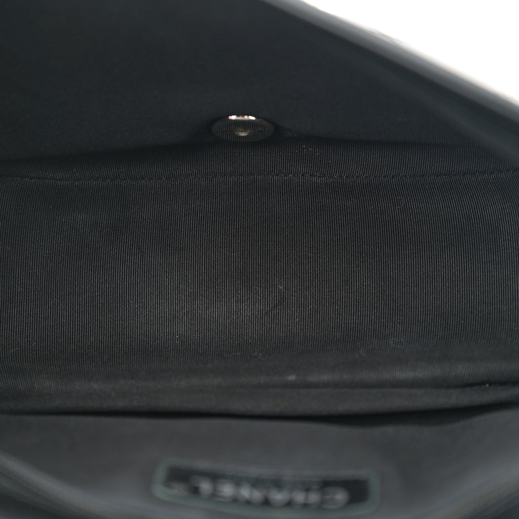 Calfskin Stitched Ring My Bag Flap Crossbody Bag Black