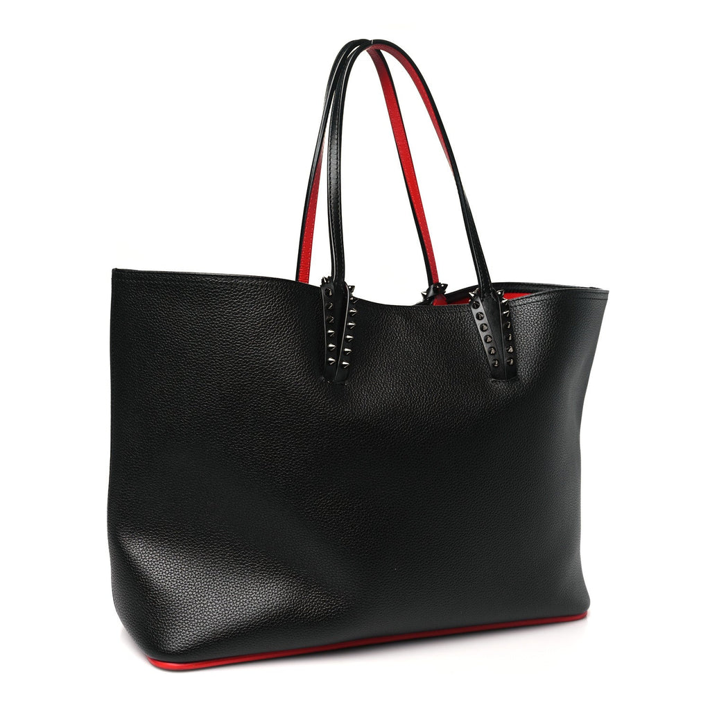 Calfskin Spikes East West Cabata Tote Black