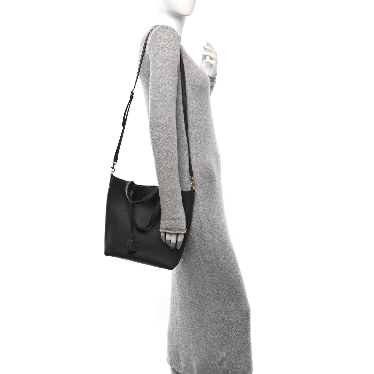 Calfskin Toy Shopping Tote Earth Grey