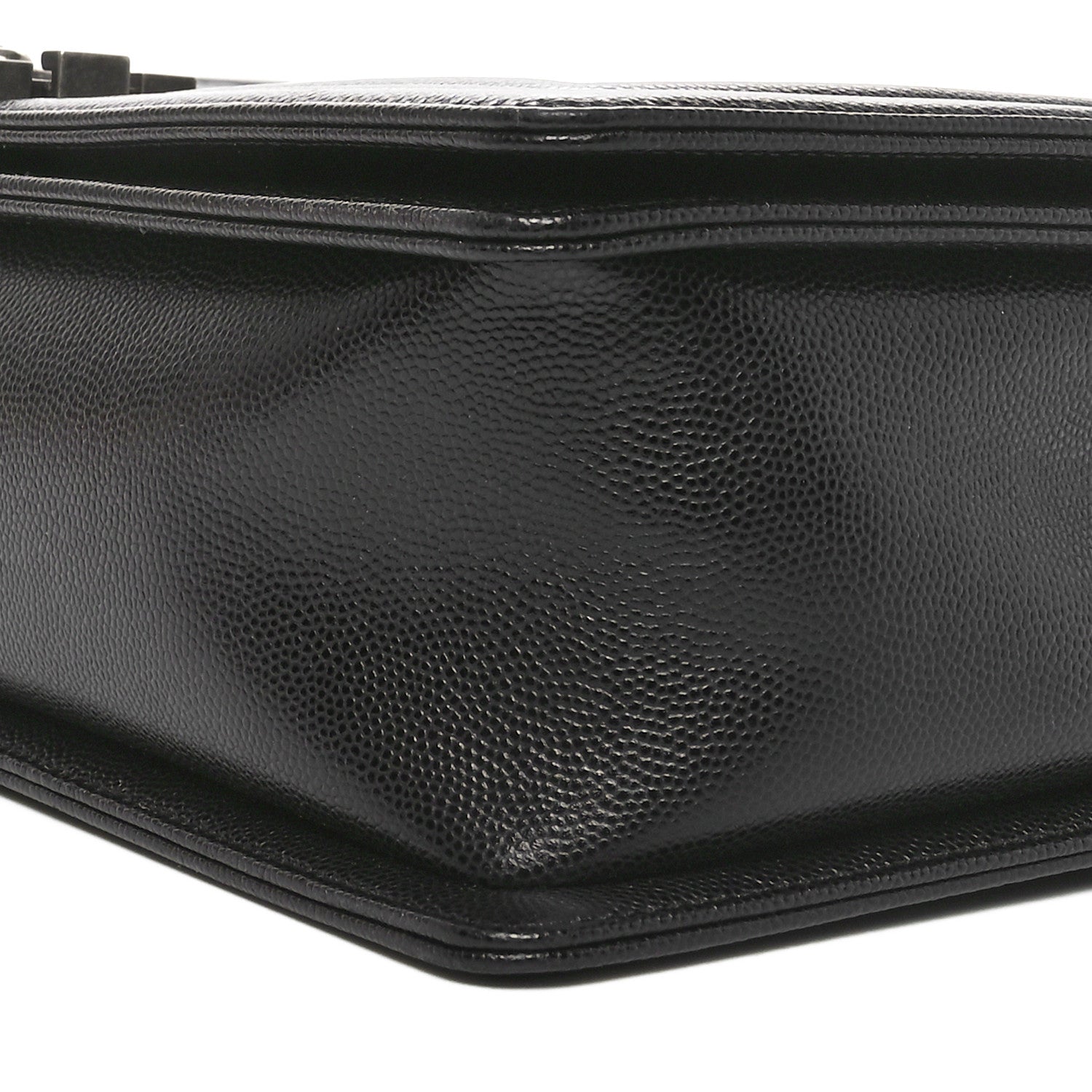Caviar Quilted Large Boy Flap Black