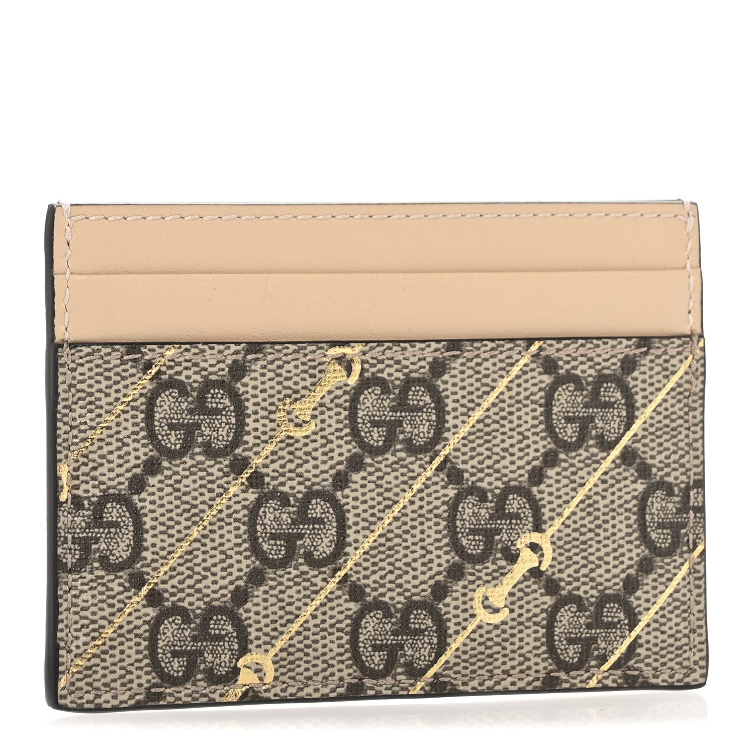 GG Supreme Monogram Horsebit  Holder Beige
