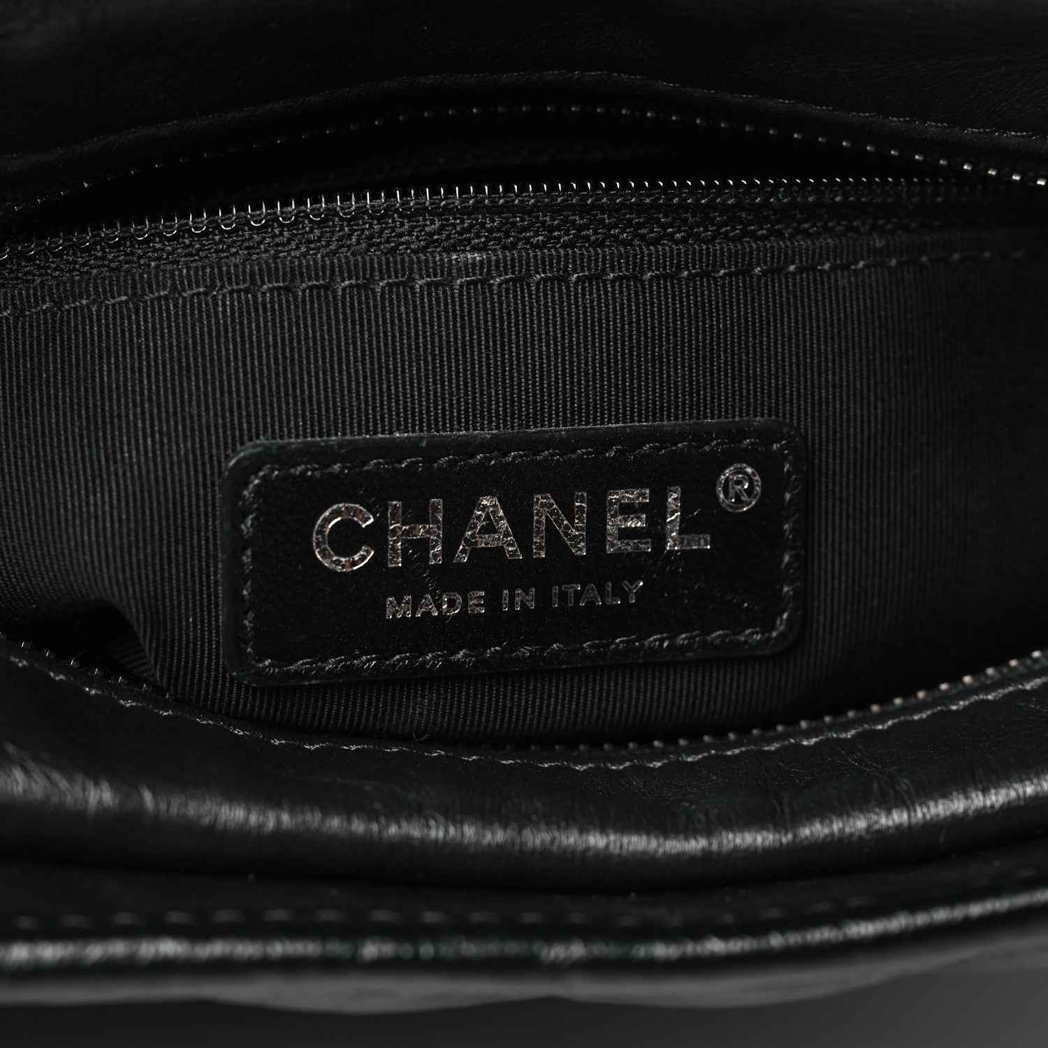 Aged Calfskin Chevron Quilted Small Gabrielle Hobo So Black