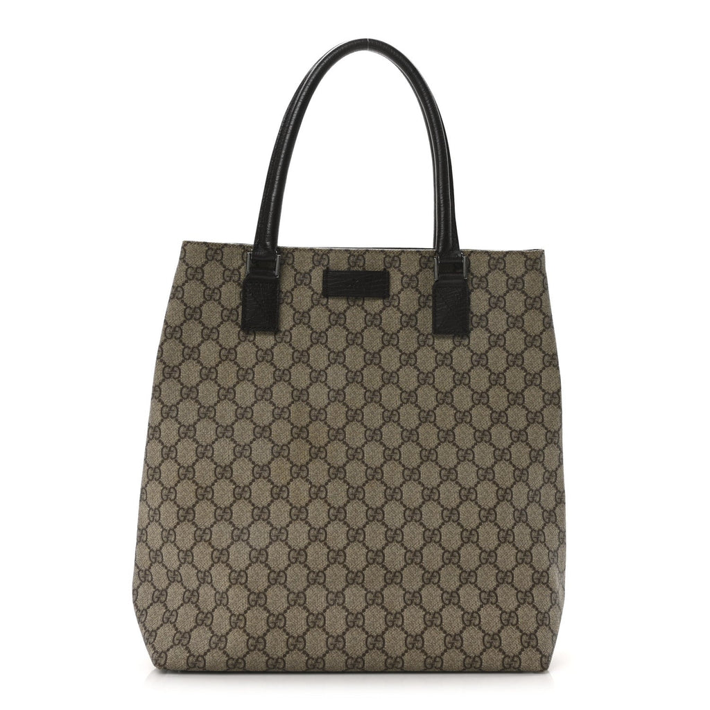 GG Plus Monogram Small Vertical Tote Dark Brown