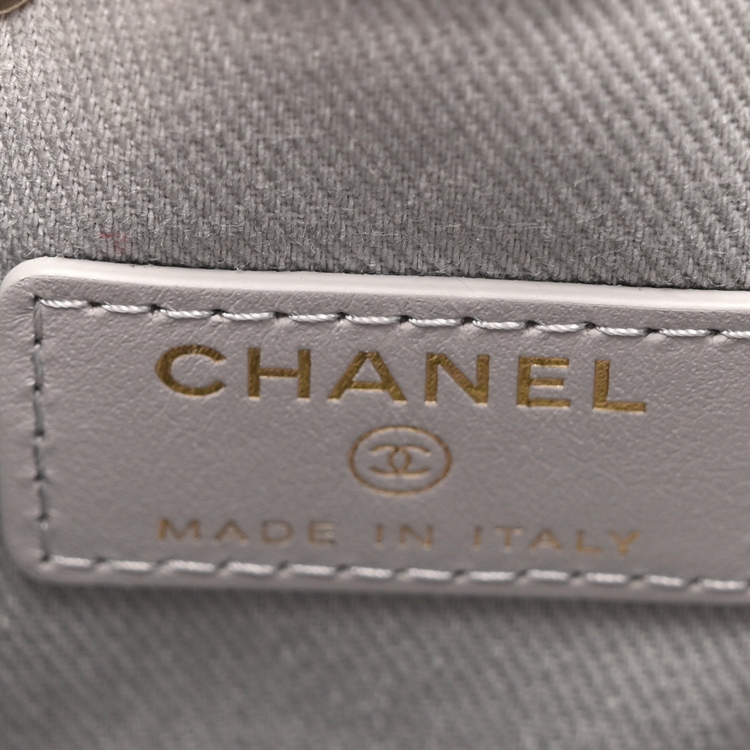 Caviar Quilted Mini CC Pocket Bucket Bag Grey