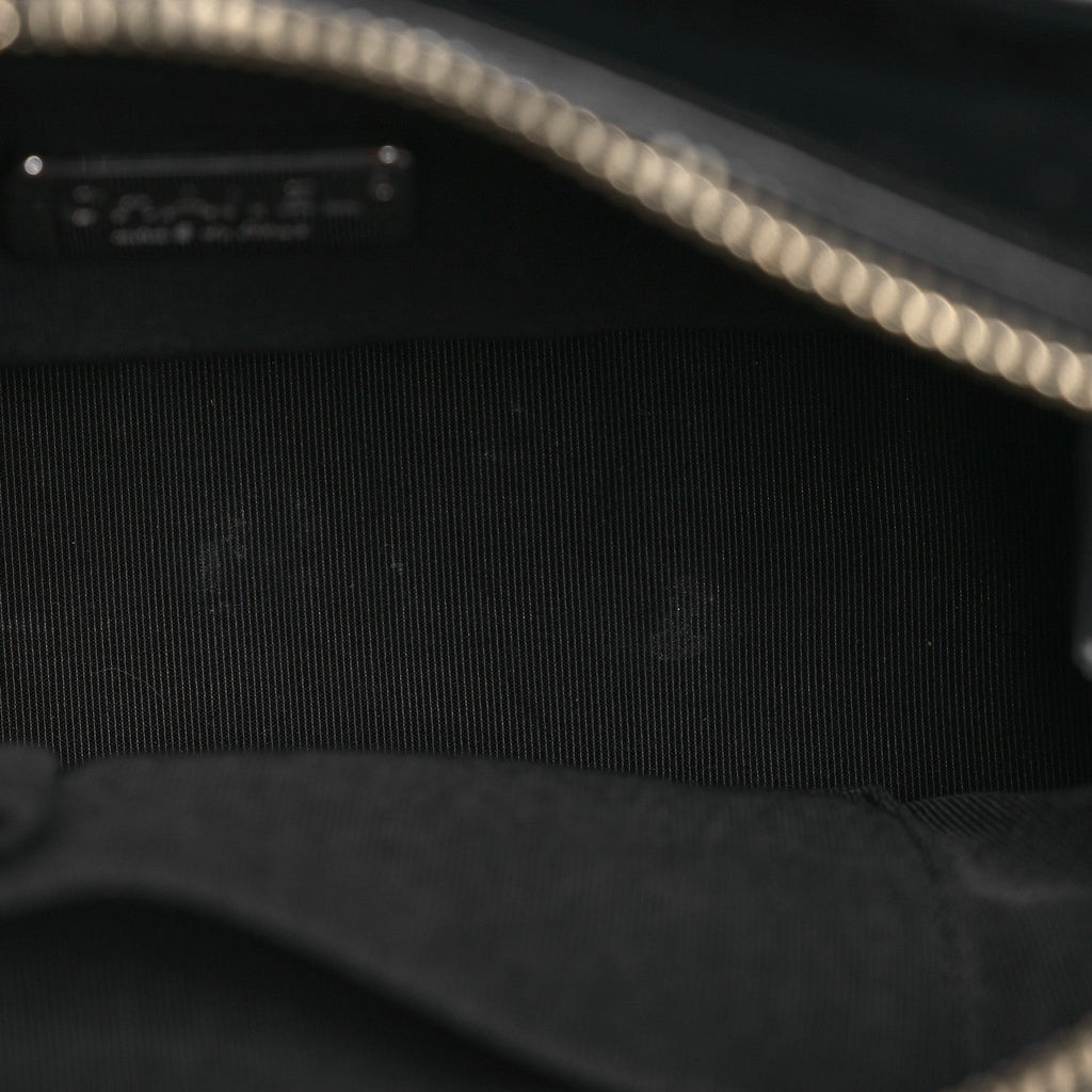 Tweed Calfskin Quilted Small Gabrielle Hobo Black Gold