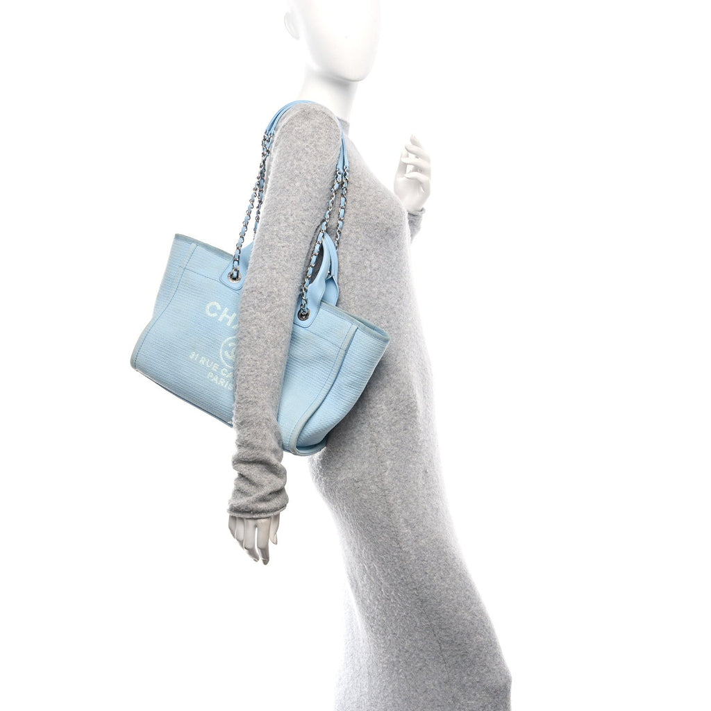 Mixed Fibers Small Deauville Tote Light Blue