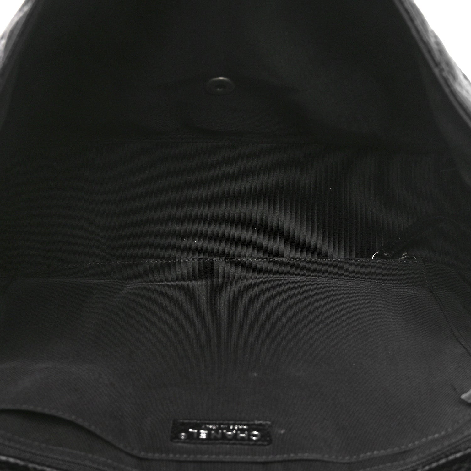 Grained Calfskin Quilted Small XXL Travel Flap Bag Black
