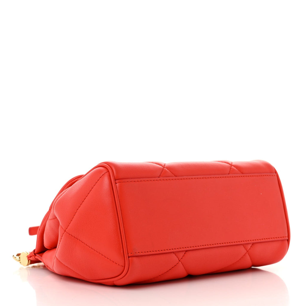 Calfskin Quilted Small Miss Sicily Satchel Red
