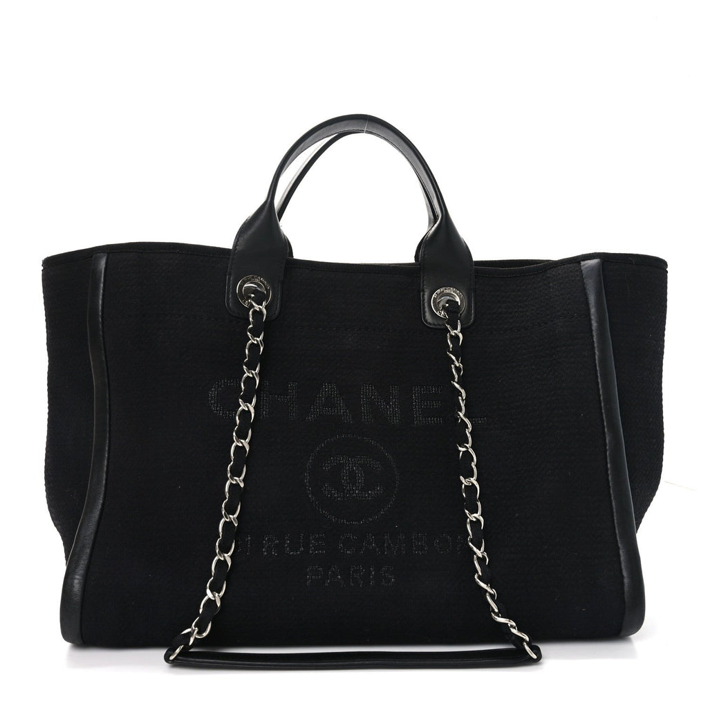 Canvas Medium Deauville Tote Black