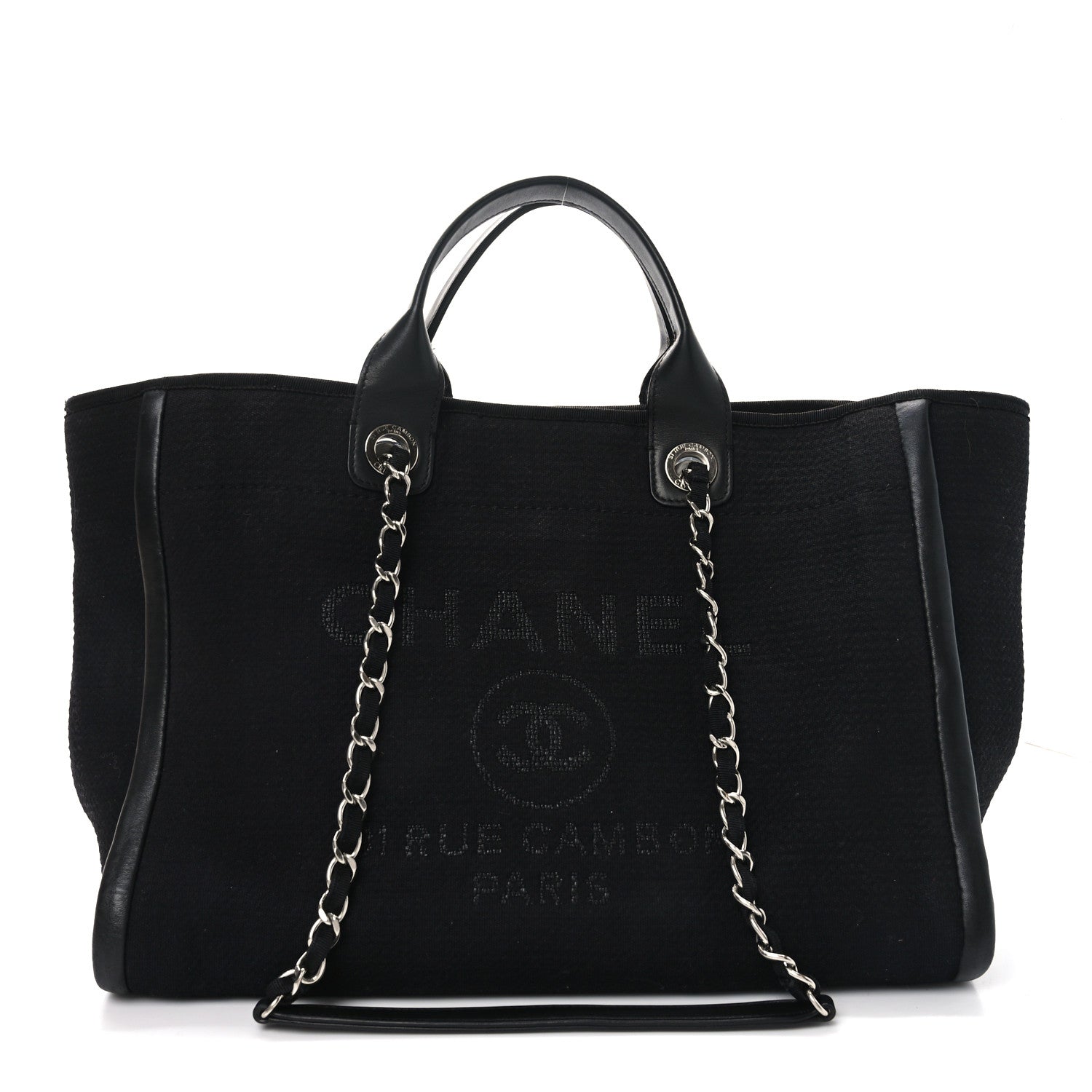 Canvas Medium Deauville Tote Black