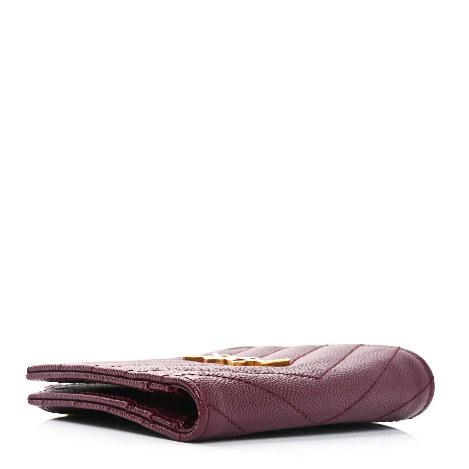 Grain De Poudre Matelasse Chevron Monogram Zipped  Case Rouge Legion