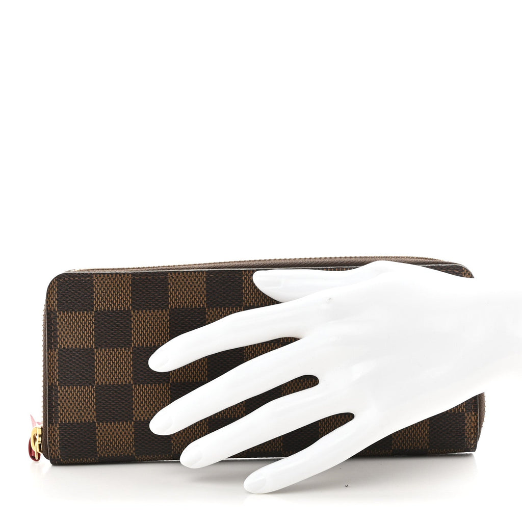 Damier Ebene Clemence Wallet Cherry