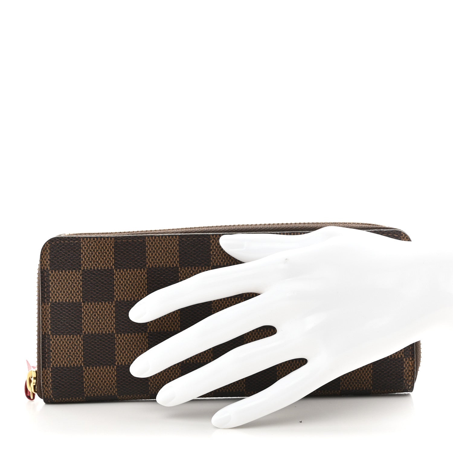 Damier Ebene Clemence Wallet Cherry