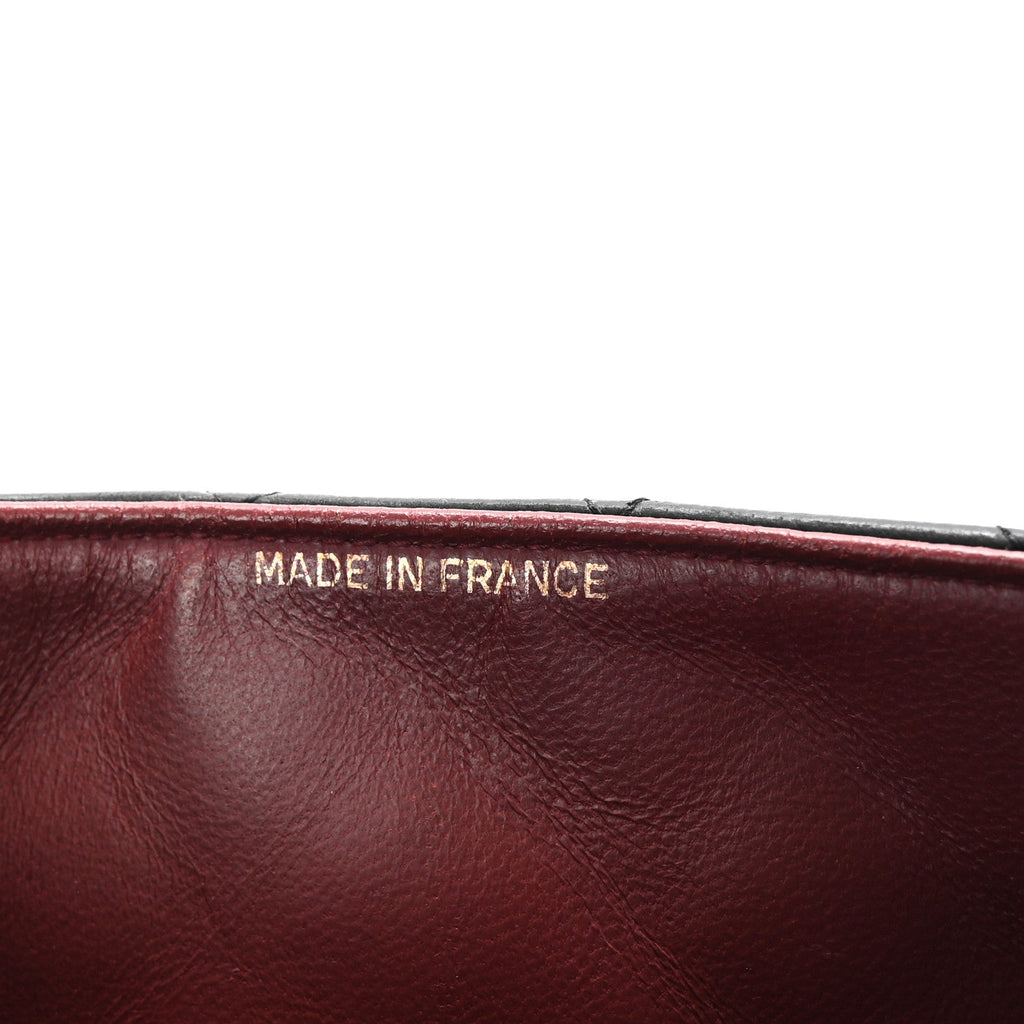 Lambskin Quilted Mini Square Flap Black