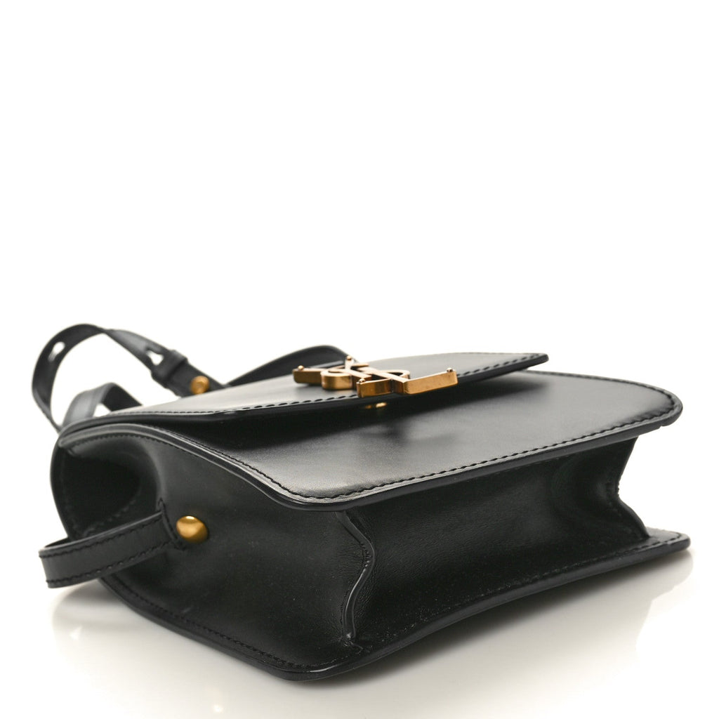 Smooth Calfskin North South Kaia Satchel Black
