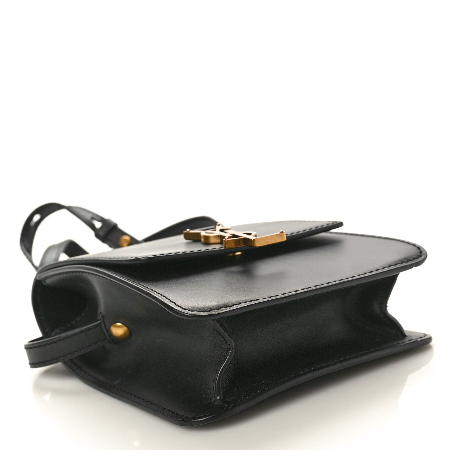 Smooth Calfskin North South Kaia Satchel Black