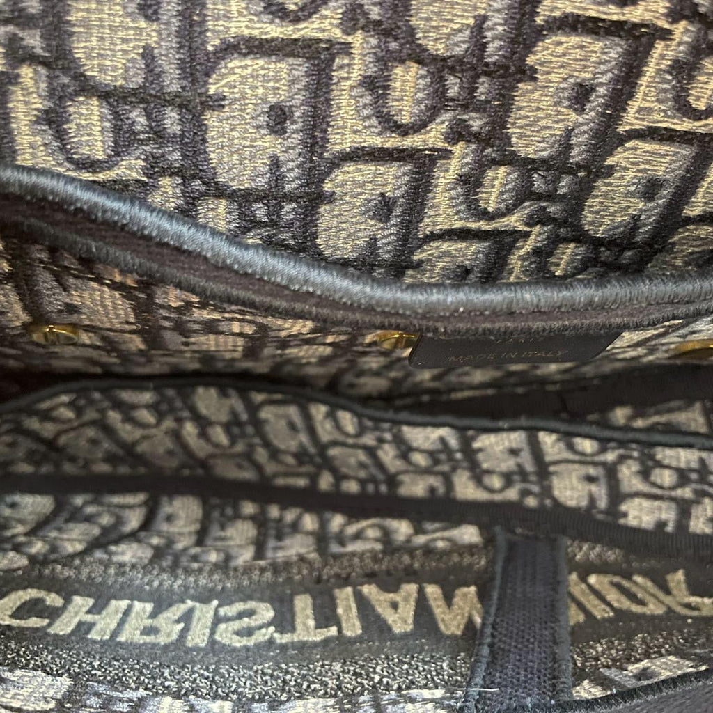 Dior Saddle Bag Blue Oblique Embroidery Bag Medium with Shoulder Strap 2021