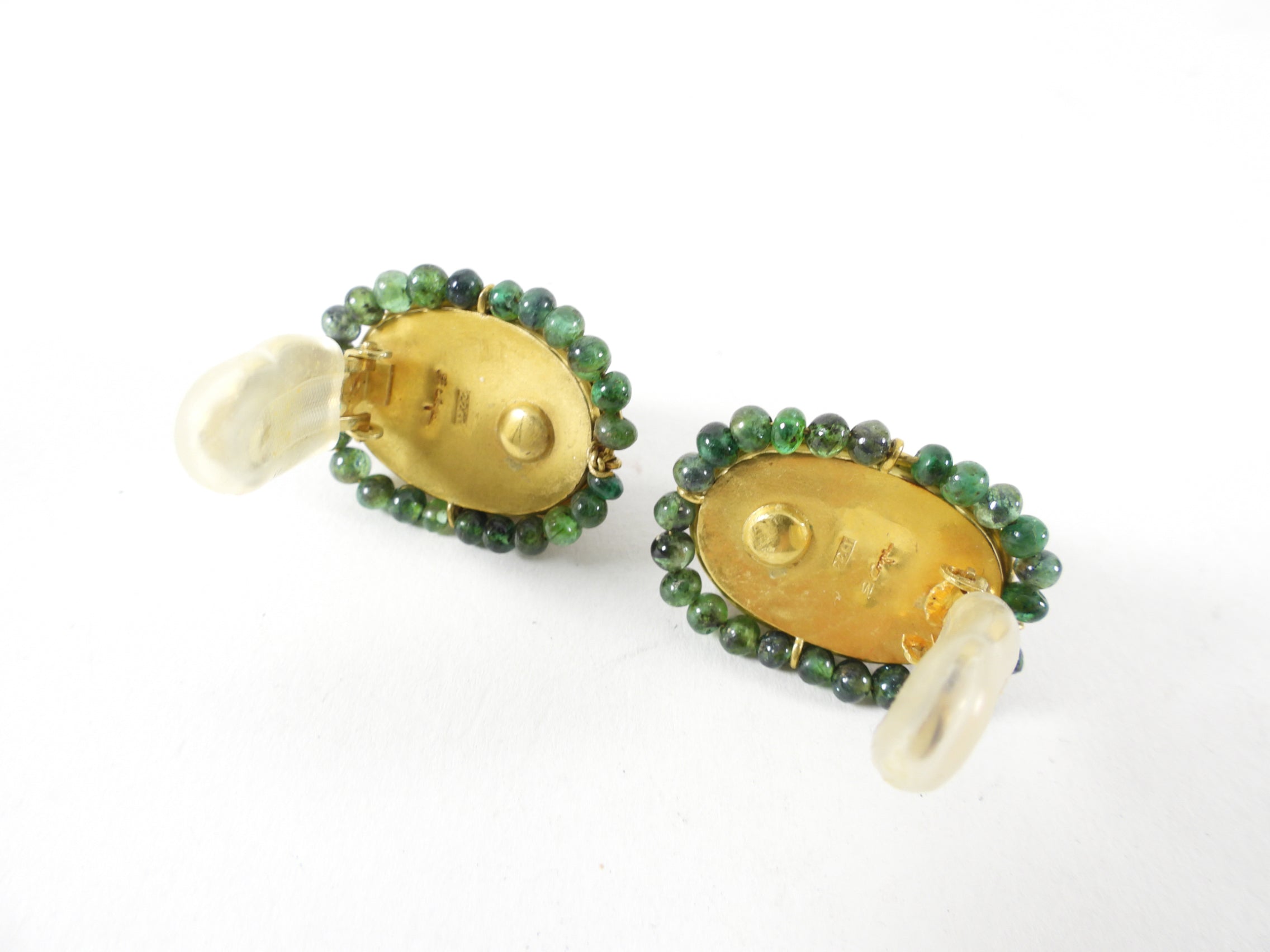 Eileen Coyne 22k Gold, Raw Ruby, Green Tourmaline Necklace Set