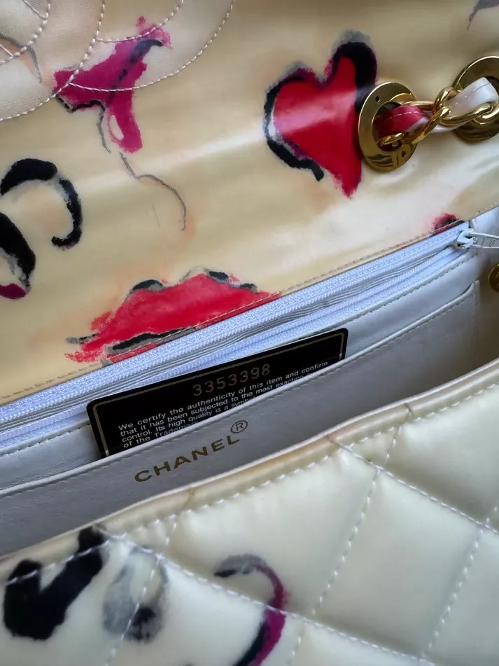Chanel Vintage 1994 Jumbo Lips & Kisses Flap Bag