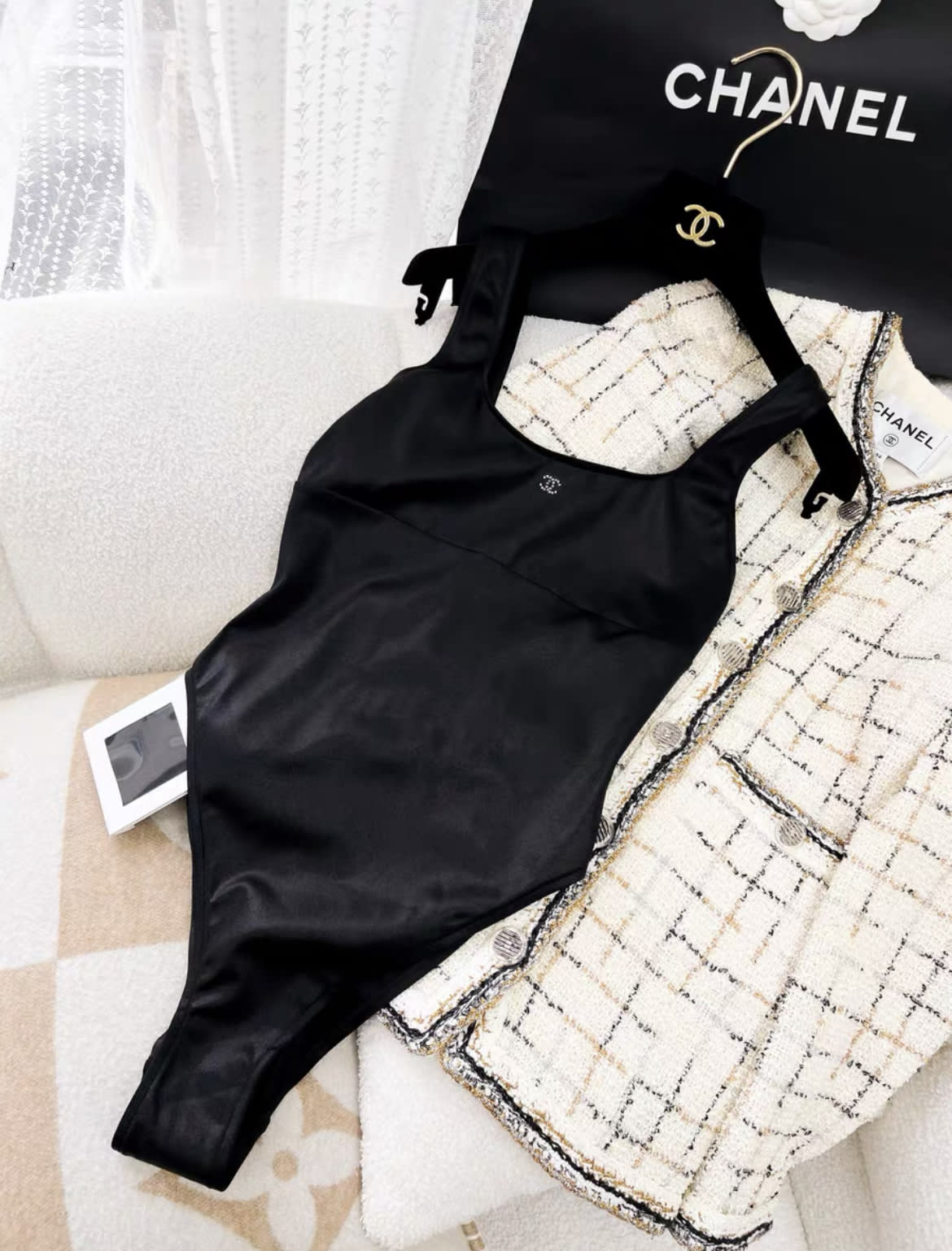 Chanel 24C  Black Swimsuit size 38FR