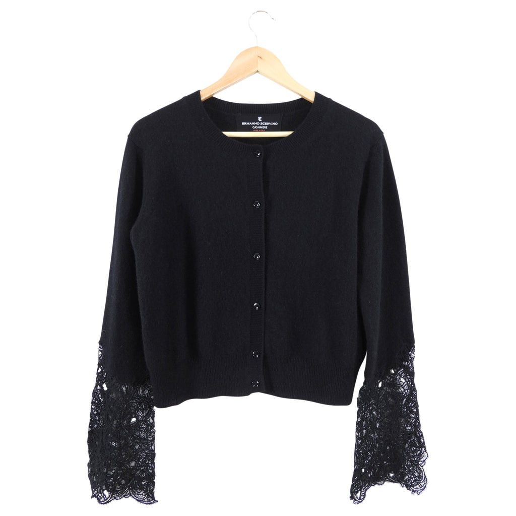 Ermanno Scervino Cashmere Lace igan Sweater - IT44 / 8 / M