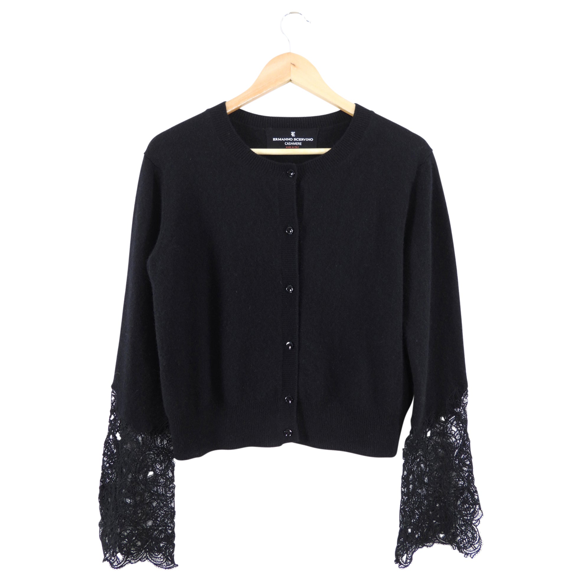 Ermanno Scervino Cashmere Lace igan Sweater - IT44 / 8 / M