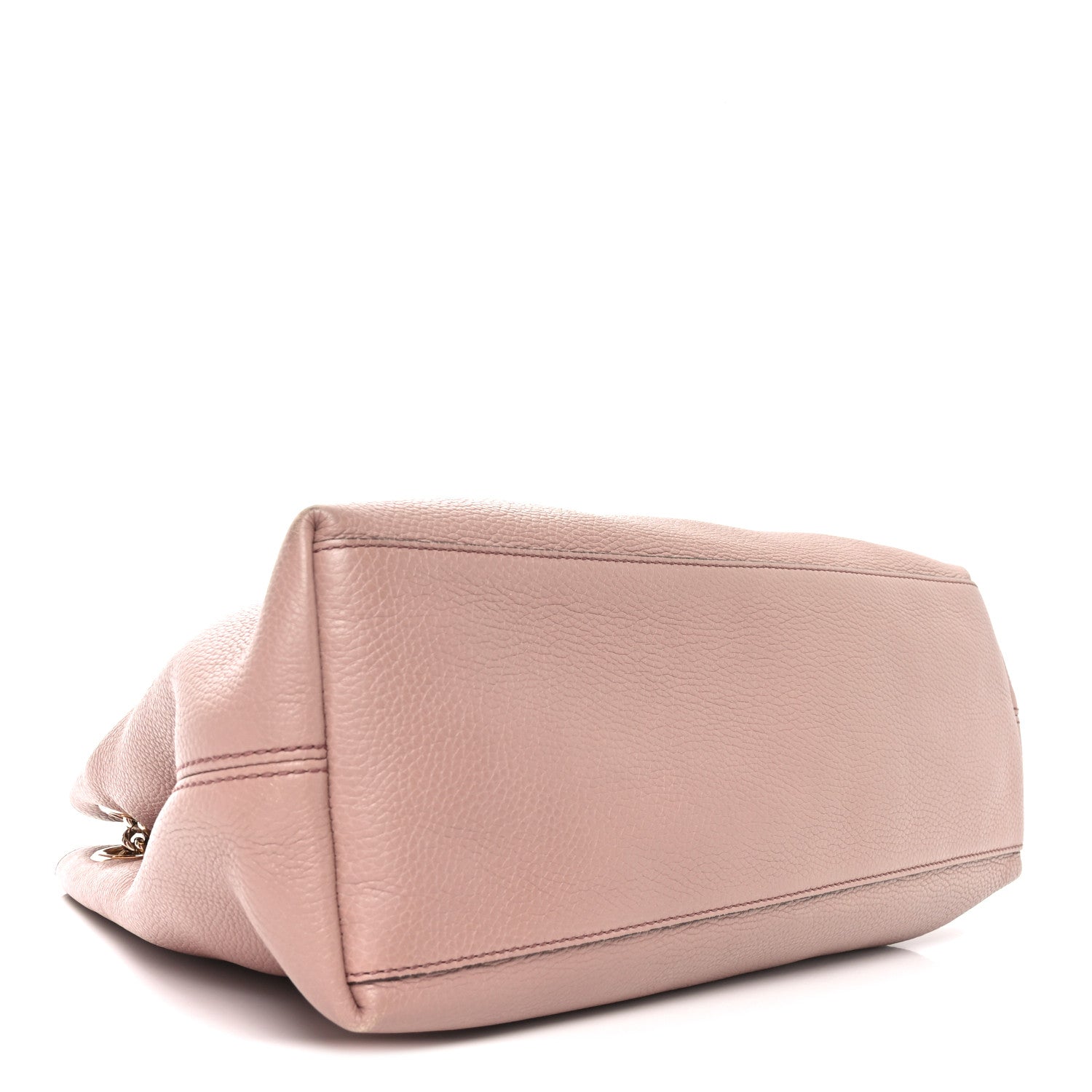 Pebbled Calfskin Medium Soho Chain Shoulder Bag Dark Cipria