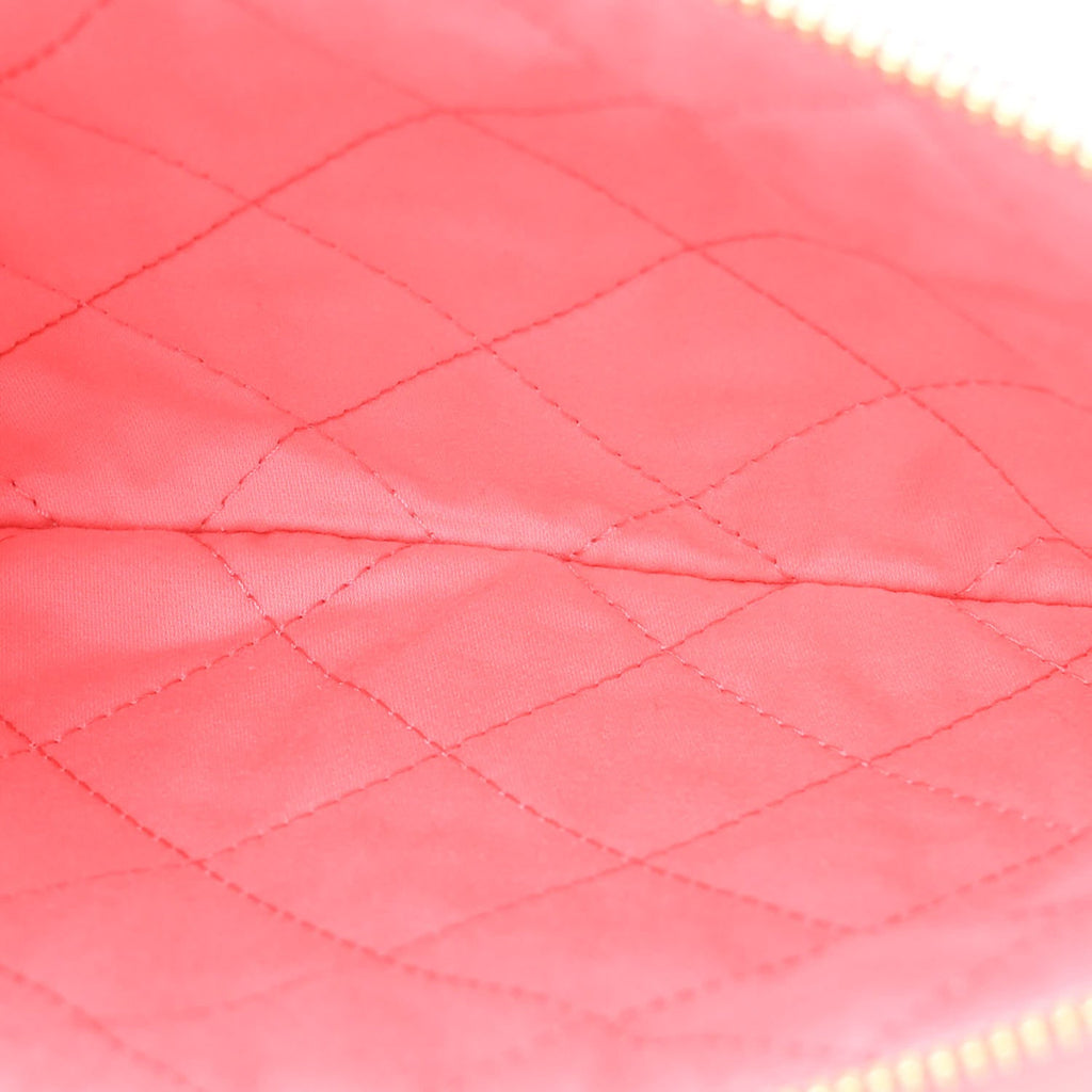 Shiny Calfskin Quilted Small Chanel 22 Coral Pink