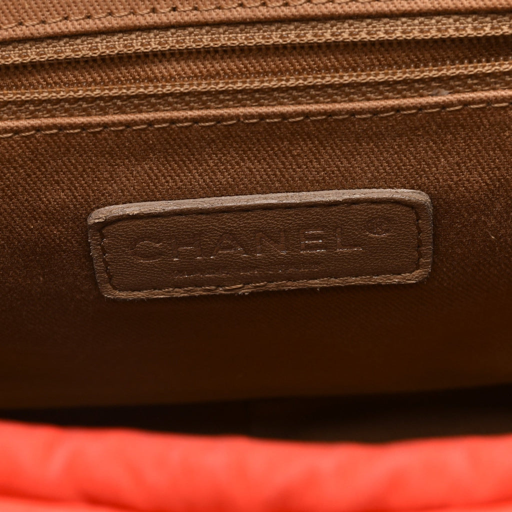 Nubuck Perforated Fringe Flap Orange