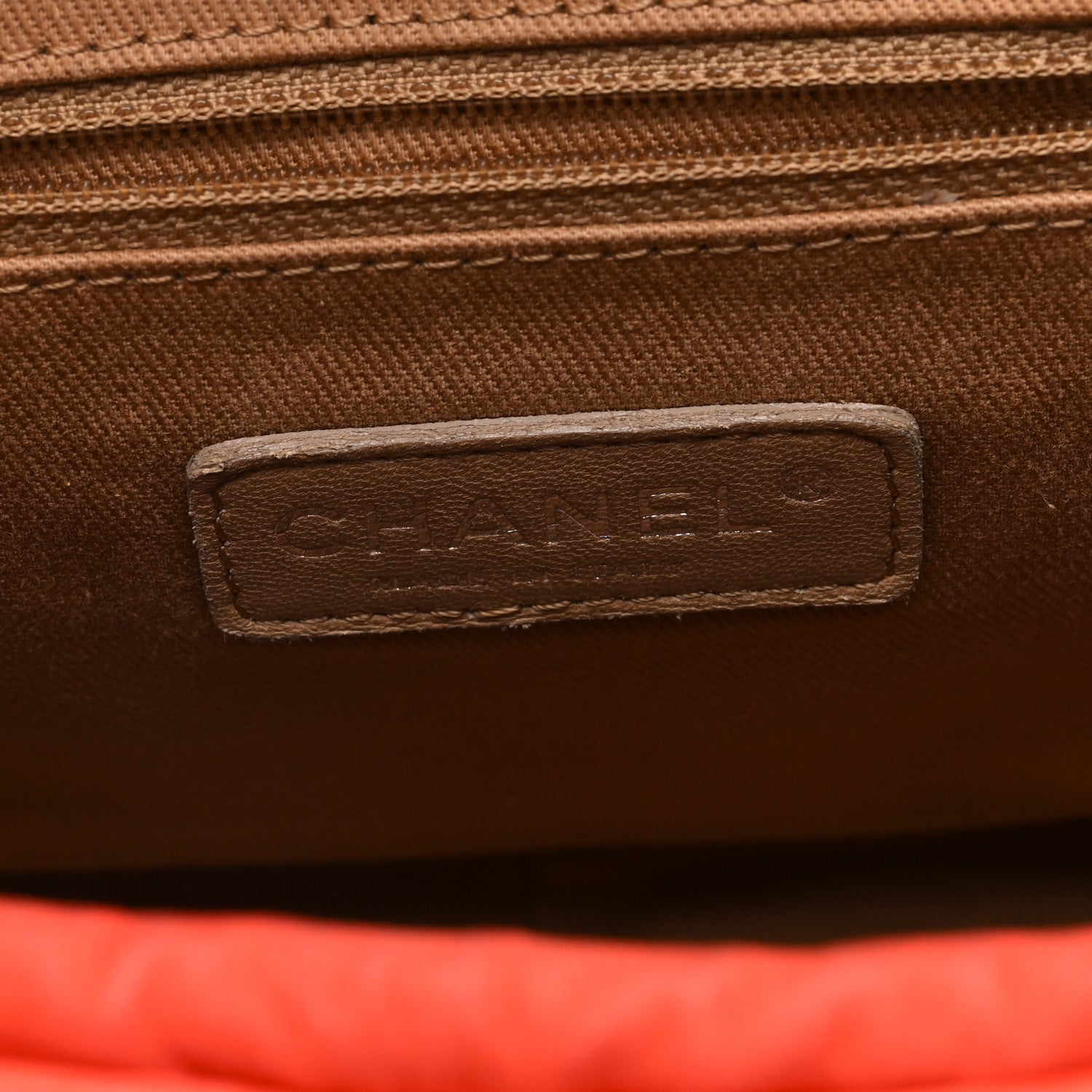 Nubuck Perforated Fringe Flap Orange