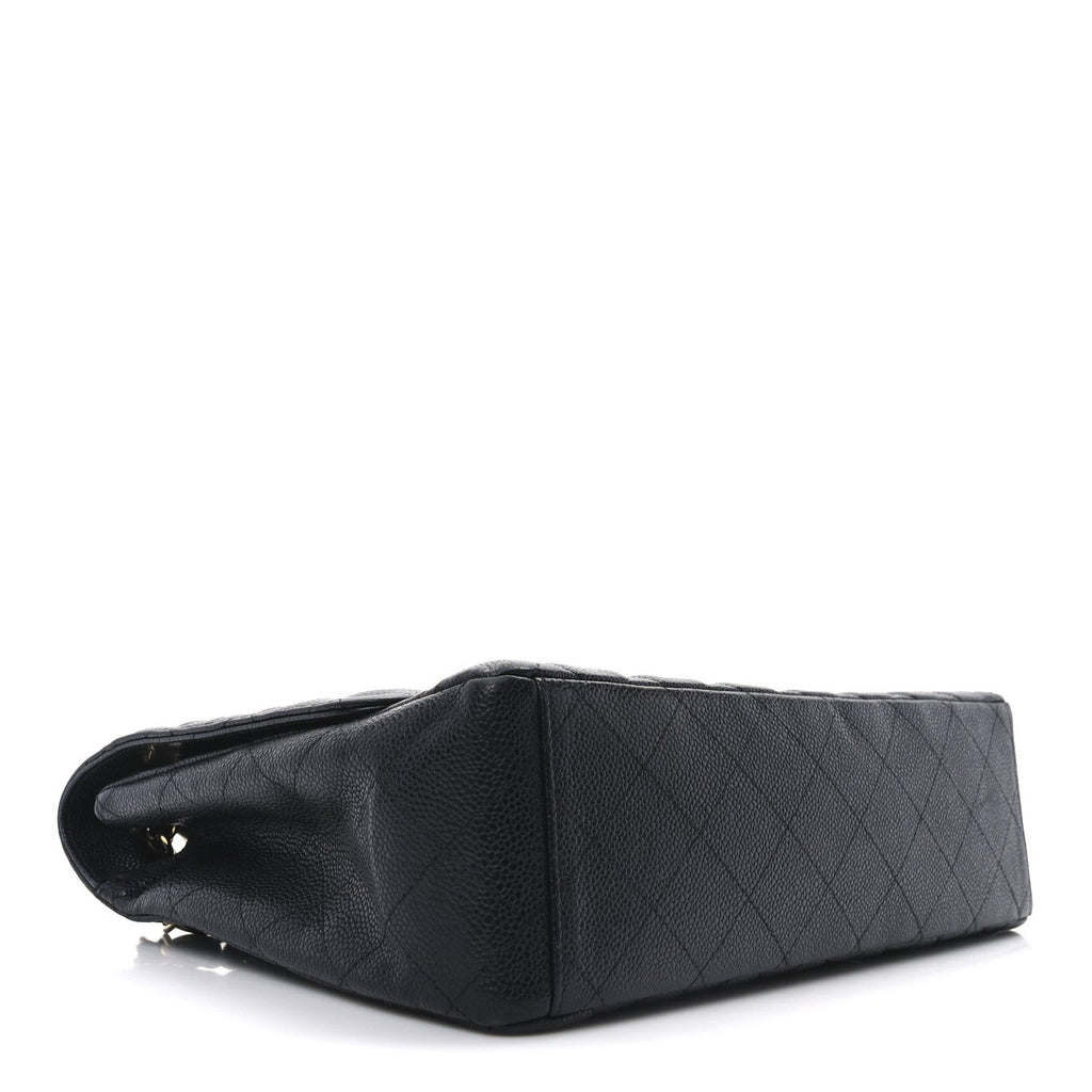 Caviar Quilted Maxi Single Flap Black
