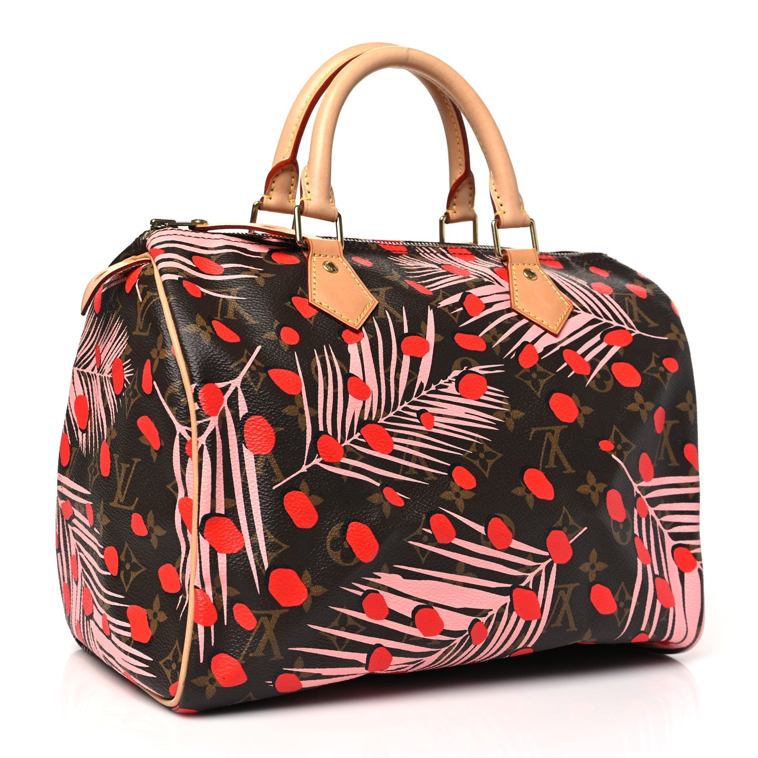 Monogram Jungle Dots Speedy 30 Sugar Pink Poppy