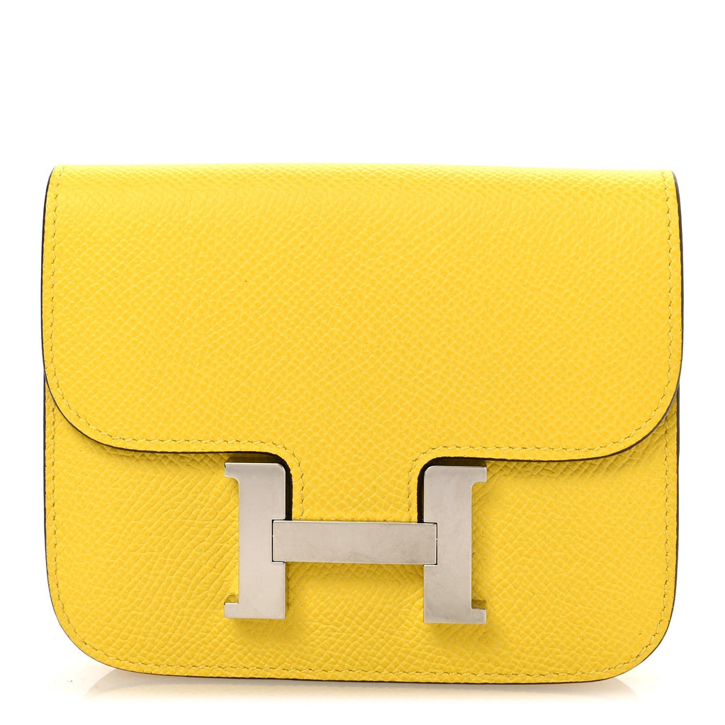 Epsom Constance Slim Wallet Jaune de Naples