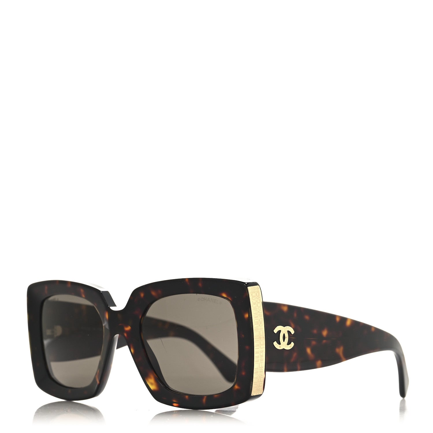 Acetate Rectangle Sunglasses 5435-A Tortoise
