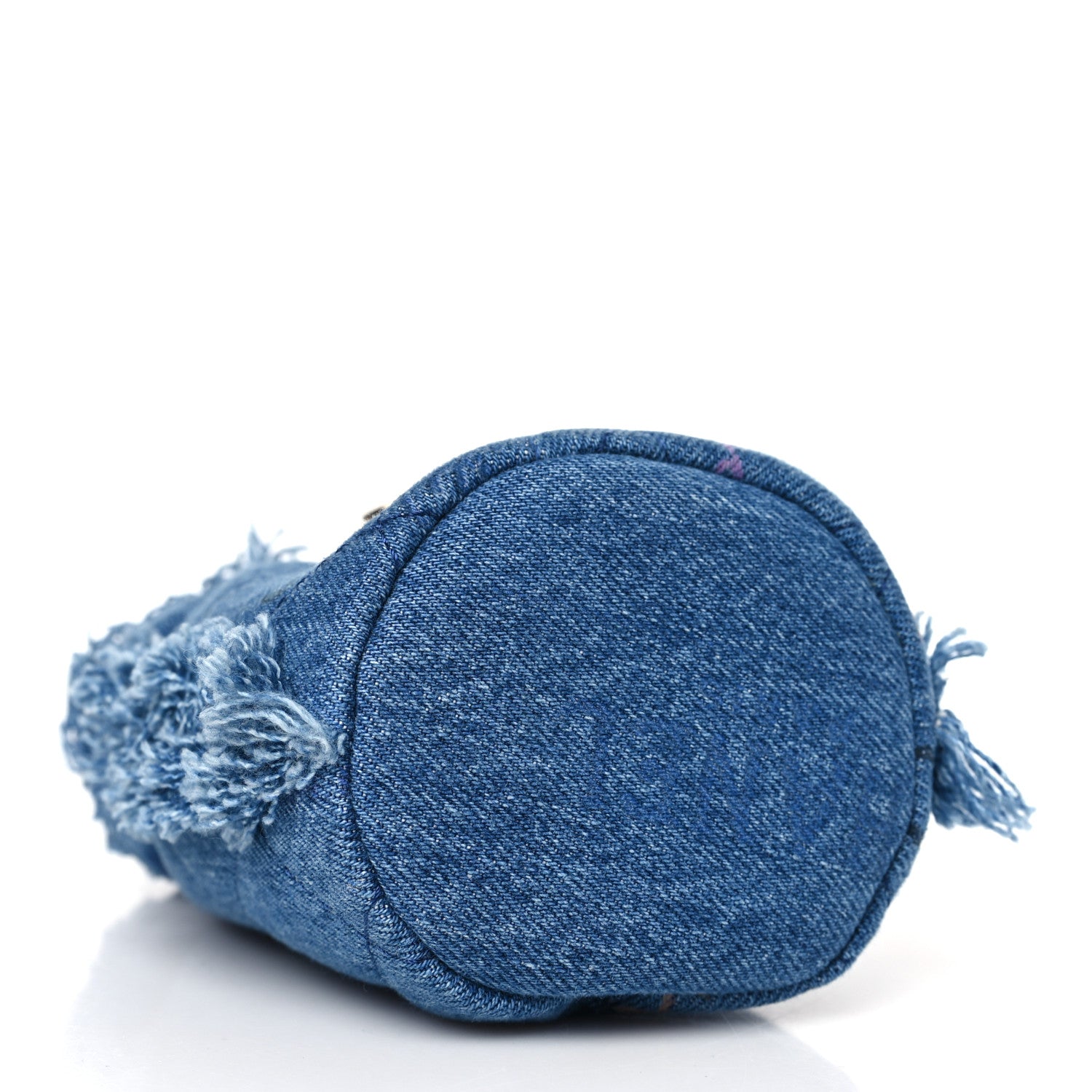 Denim Quilted Mood Mini Bucket With Chain Blue Multicolor